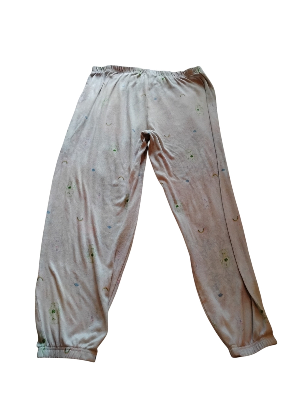 Care Bears Pajama Pants Rainbow Tie Dye Lounge Fleece PJ Joggers